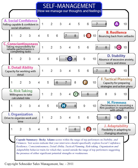 Optimum Performance Profile Self Management Competencies